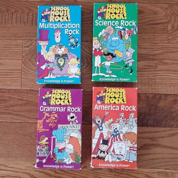 School House Rock Media Set Of 4 School House Rock Vhs Tapes